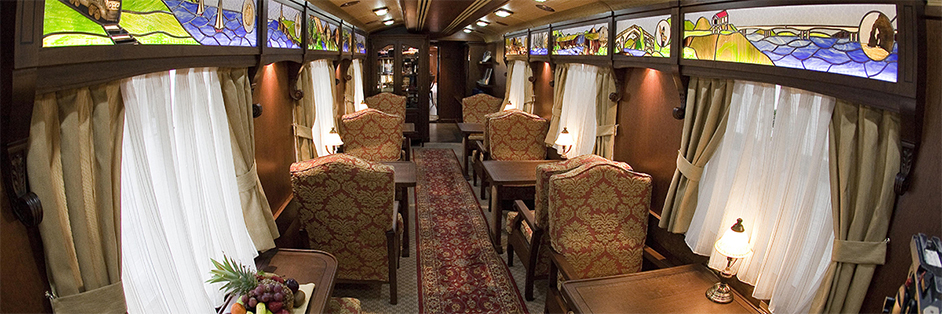 Comboio “El Transcantábrico”: As carruagens-salão