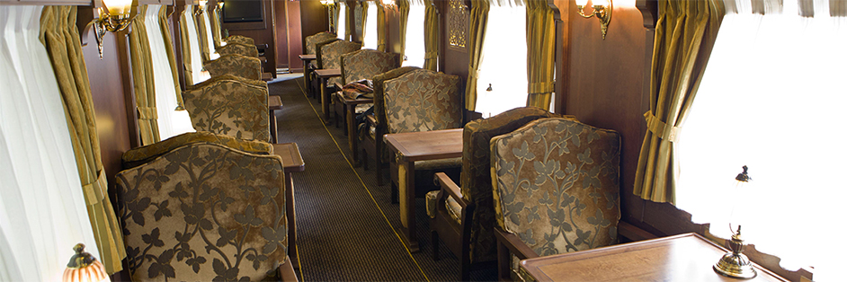 Comboio “El Transcantábrico”: As carruagens-salão